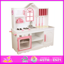 2014 juguetes promocionales de la cocina para los niños, juego de la cocina de la inteligencia para los niños, sistema de cocina de madera de la venta caliente para el bebé W10c062